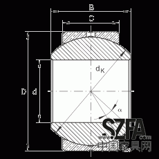 關(guān)節(jié)軸承 GE10-PB, 根據(jù) DIN ISO 12 240-1 標(biāo)準(zhǔn)，尺寸系列 K，需維護(hù)